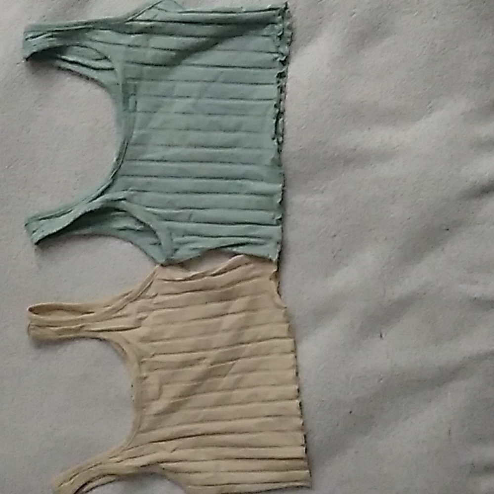 Shein kids/tween CROP TOPS cotton and elastane